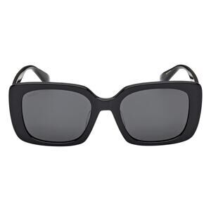 Max Mara 54mm Square Sunglasses Shiny Black / Smoke